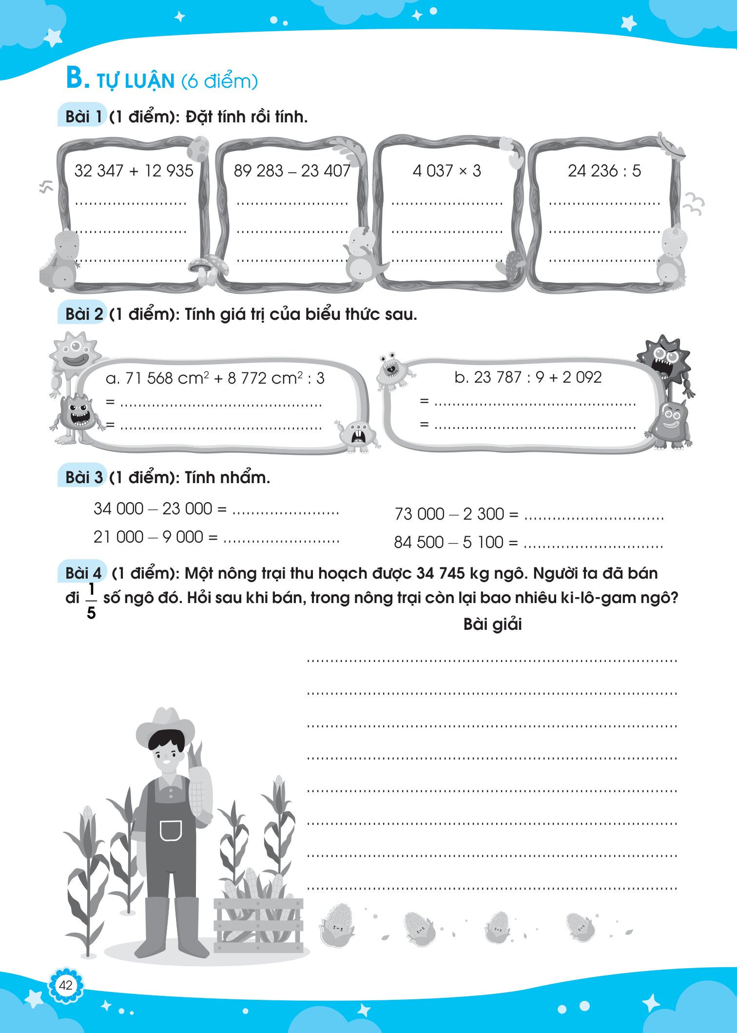 Đề Ôn Luyện Và Tự Kiểm Tra Toán 3 - Tập 2 - Ảnh 8