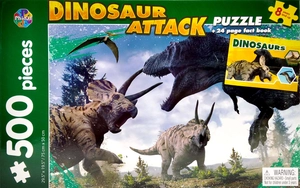 dinosaur attack- jigsaw puzzle and fact book (500 pieces) - Ảnh 18