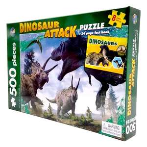 dinosaur attack- jigsaw puzzle and fact book (500 pieces) - Ảnh 9