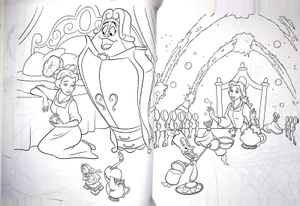 disney princess - beauty and the beast - colouring book - Ảnh 3