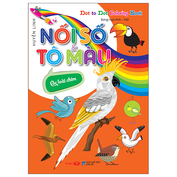 dot to dot coloring book - nối số & tô màu - các loài chim