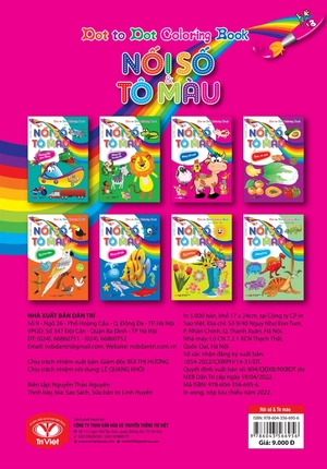 dot to dot coloring book - nối số & tô màu - động vật nuôi - Ảnh 2