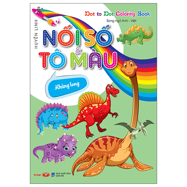 dot to dot coloring book - nối số & tô màu - khủng long