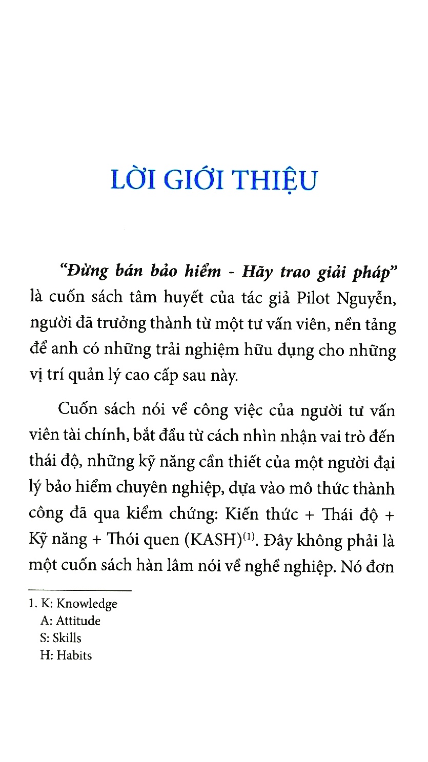 đừng bán bảo hiểm hãy trao giải pháp - sách gối đầu dành cho tư vấn bảo hiểm nhân thọ (tái bản 2020) - Ảnh 5