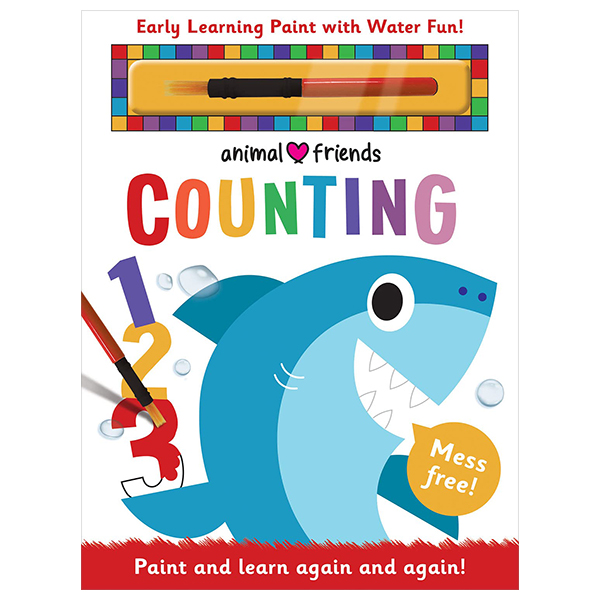 early learning magic water colouring - animal friends counting