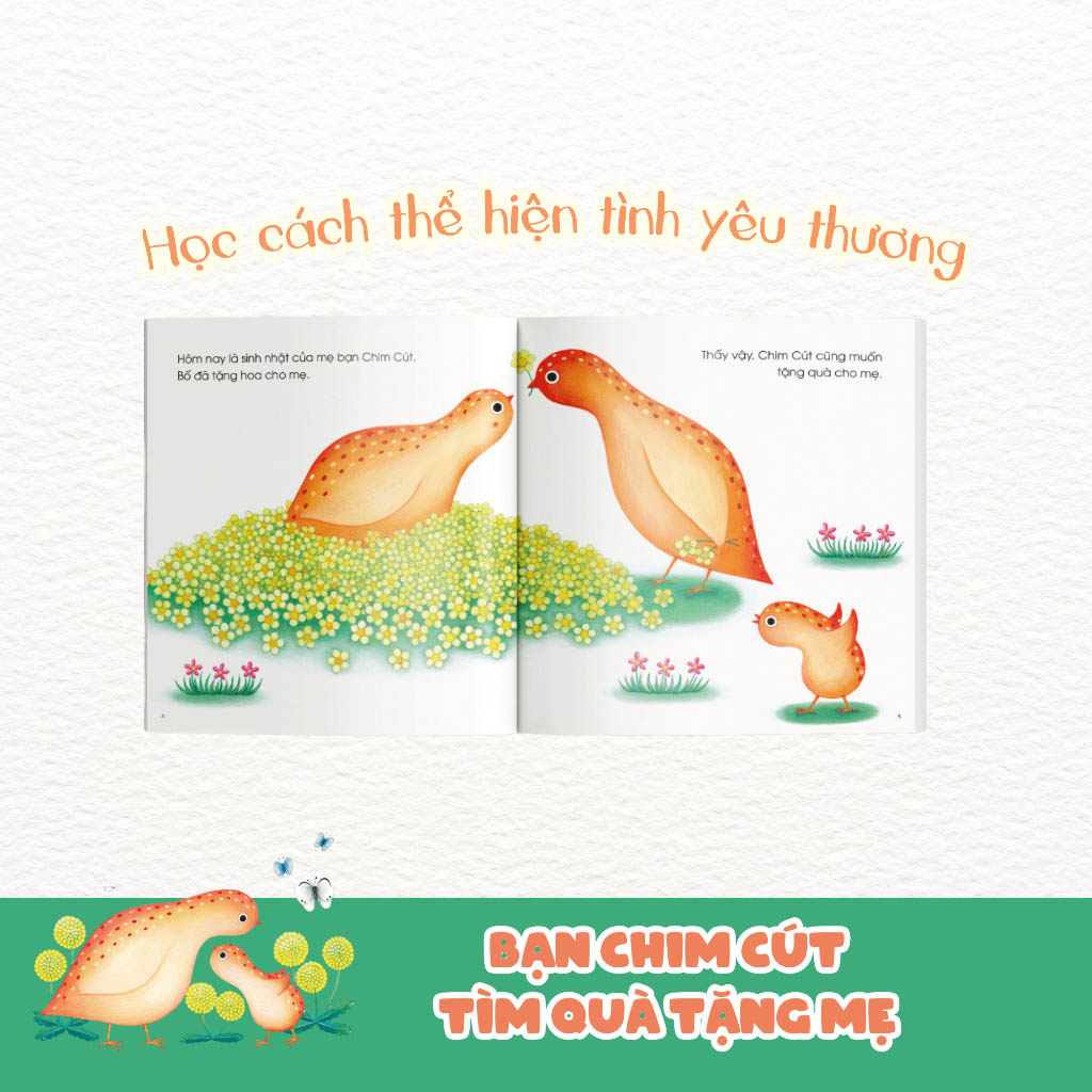 ehon - bạn chim cút - tìm quà tặng mẹ (tái bản) - Ảnh 3