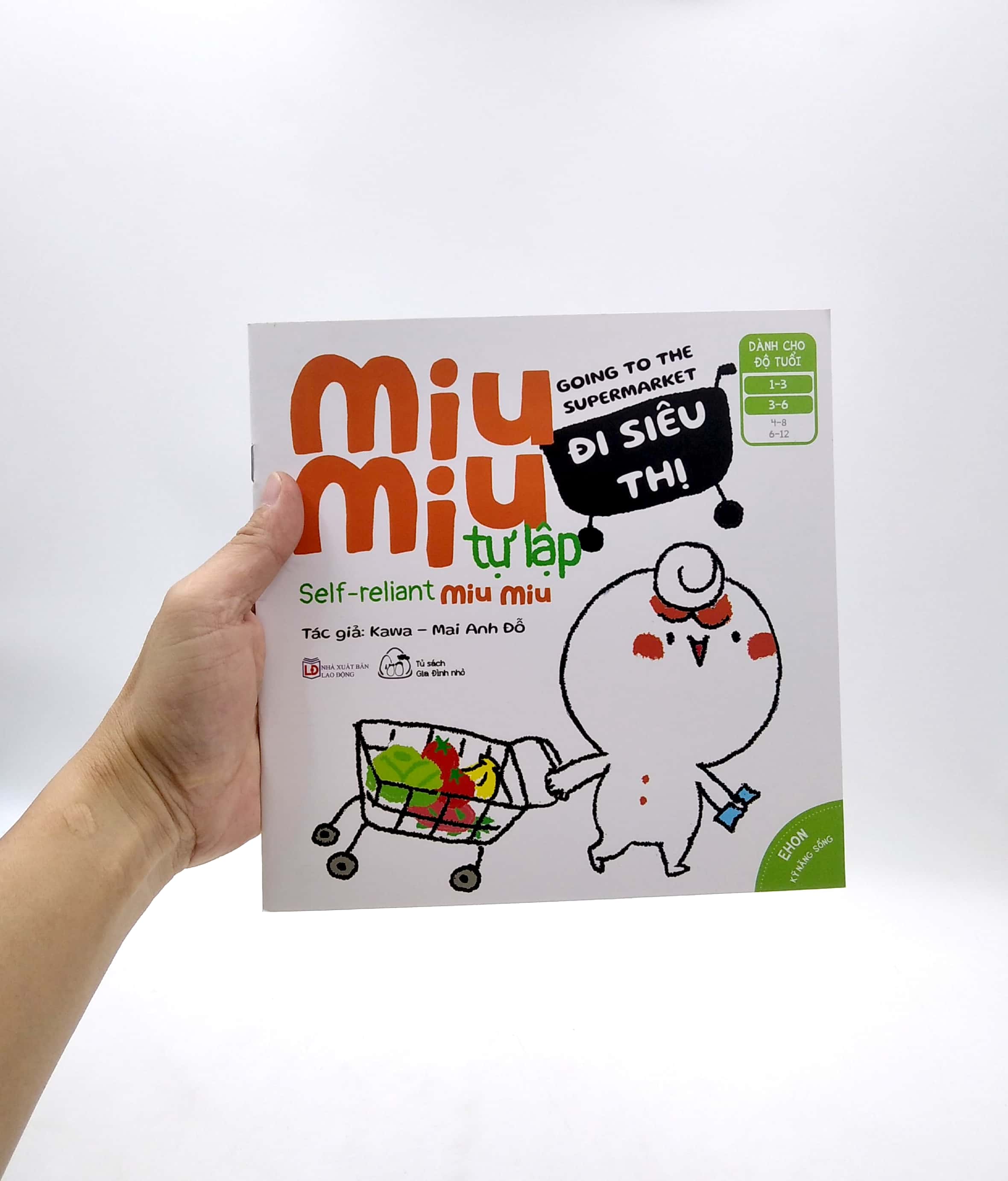 ehon kĩ năng sống - miu miu tự lập: đi siêu thị (từ 1 - 6 tuổi) (song ngữ anh - việt) - Ảnh 7