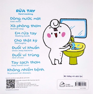 ehon kĩ năng sống - miu miu tự lập: rửa tay (từ 1 - 6 tuổi) (song ngữ anh - việt) - Ảnh 6