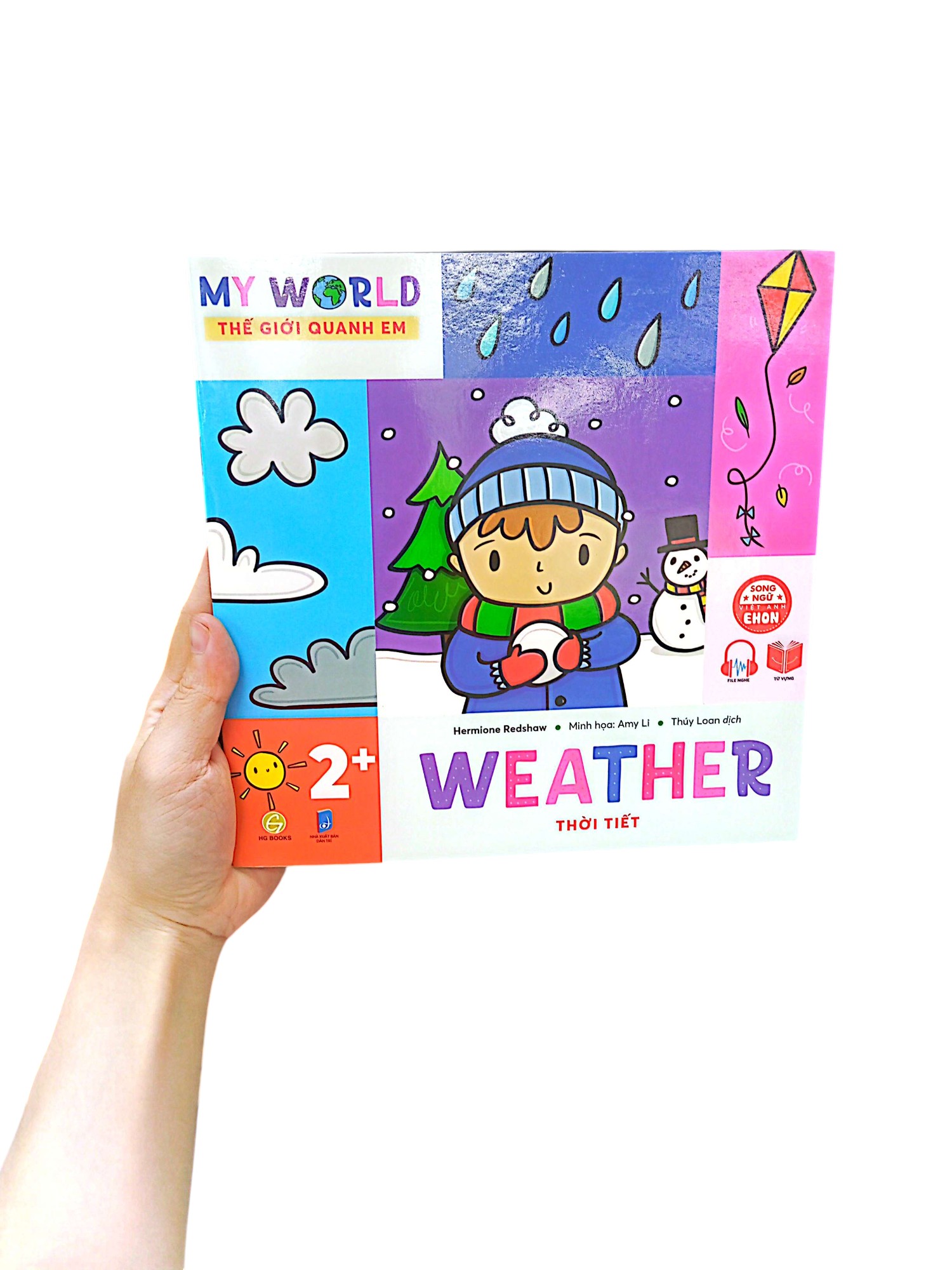 ehon song ngữ việt-anh - my world - thế giới quanh em - weather - thời tiết - Ảnh 8