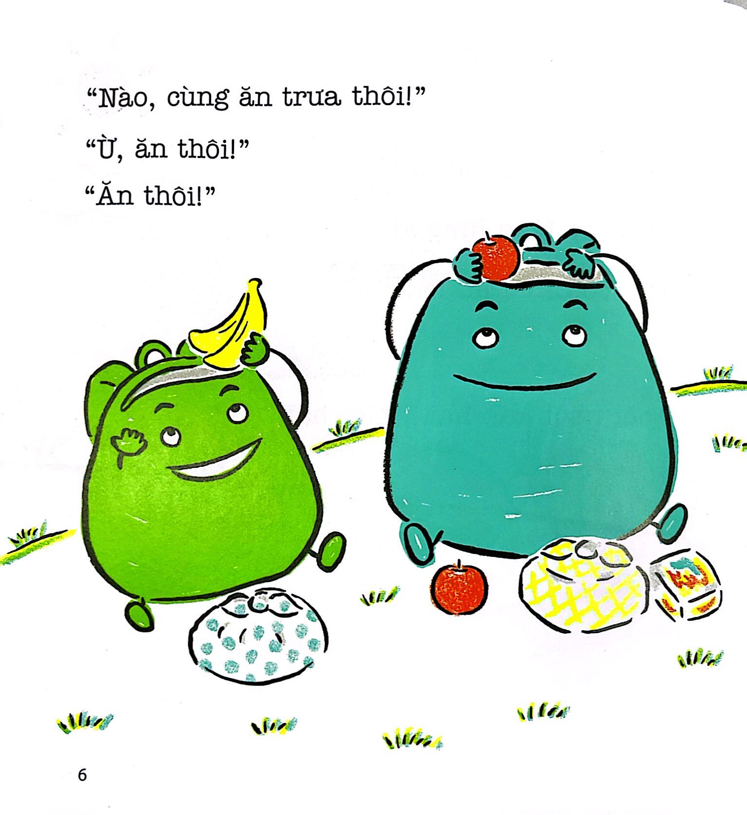 ehon thực phẩm tâm hồn cho bé - niềm vui mỗi ngày - ba lô đi picnic - Ảnh 5