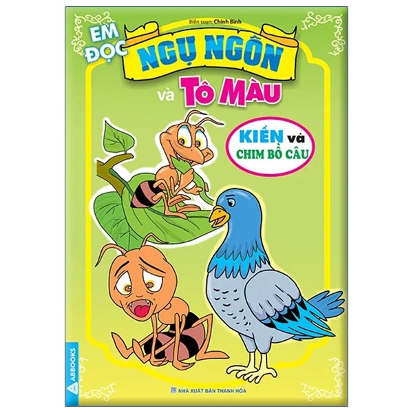 em đọc ngụ ngôn và tô màu: kiến và chim bồ câu