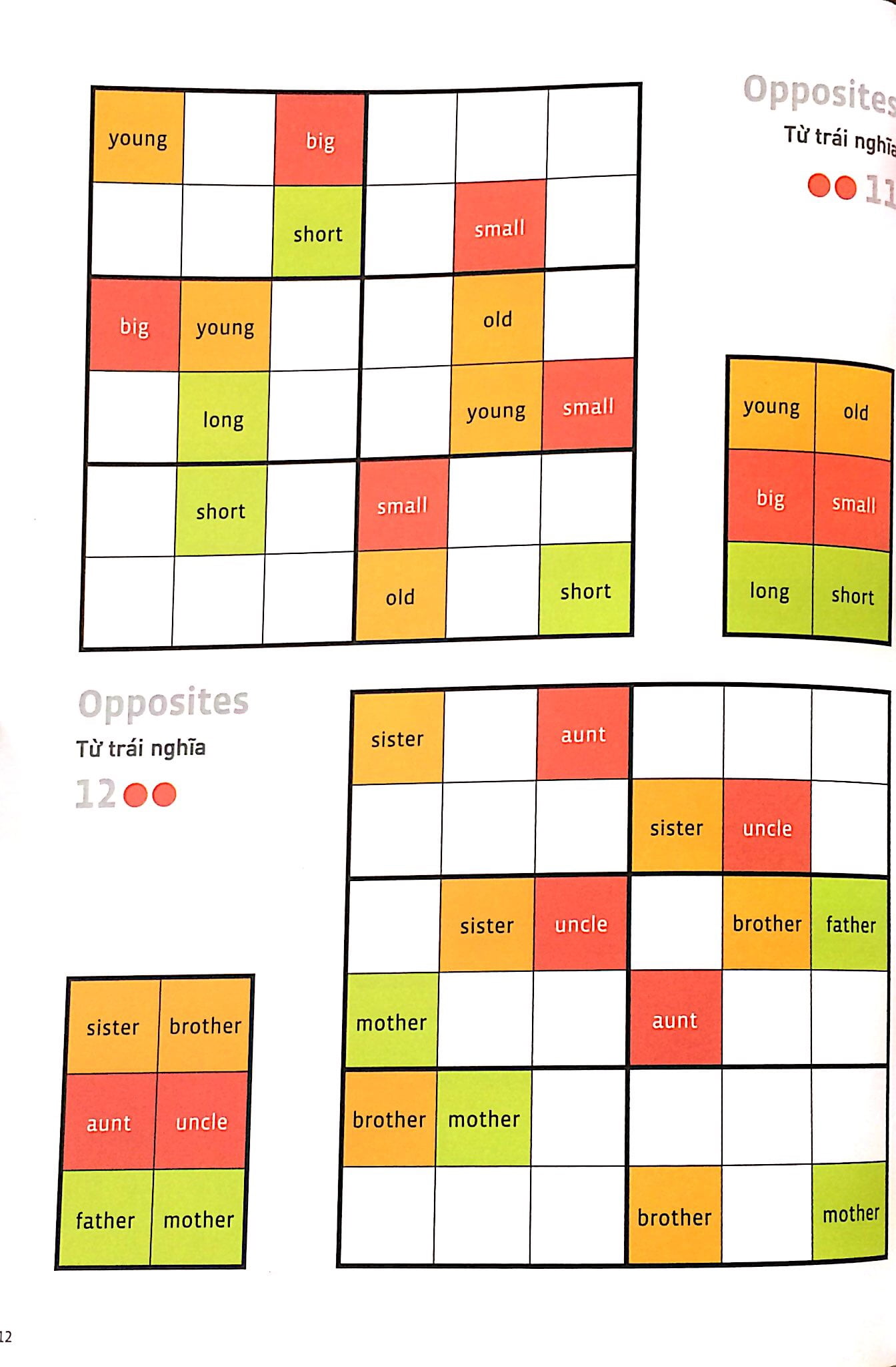 english wodoku (a1-a2) - vui học từ vựng với ô chữ sudoku - Ảnh 9