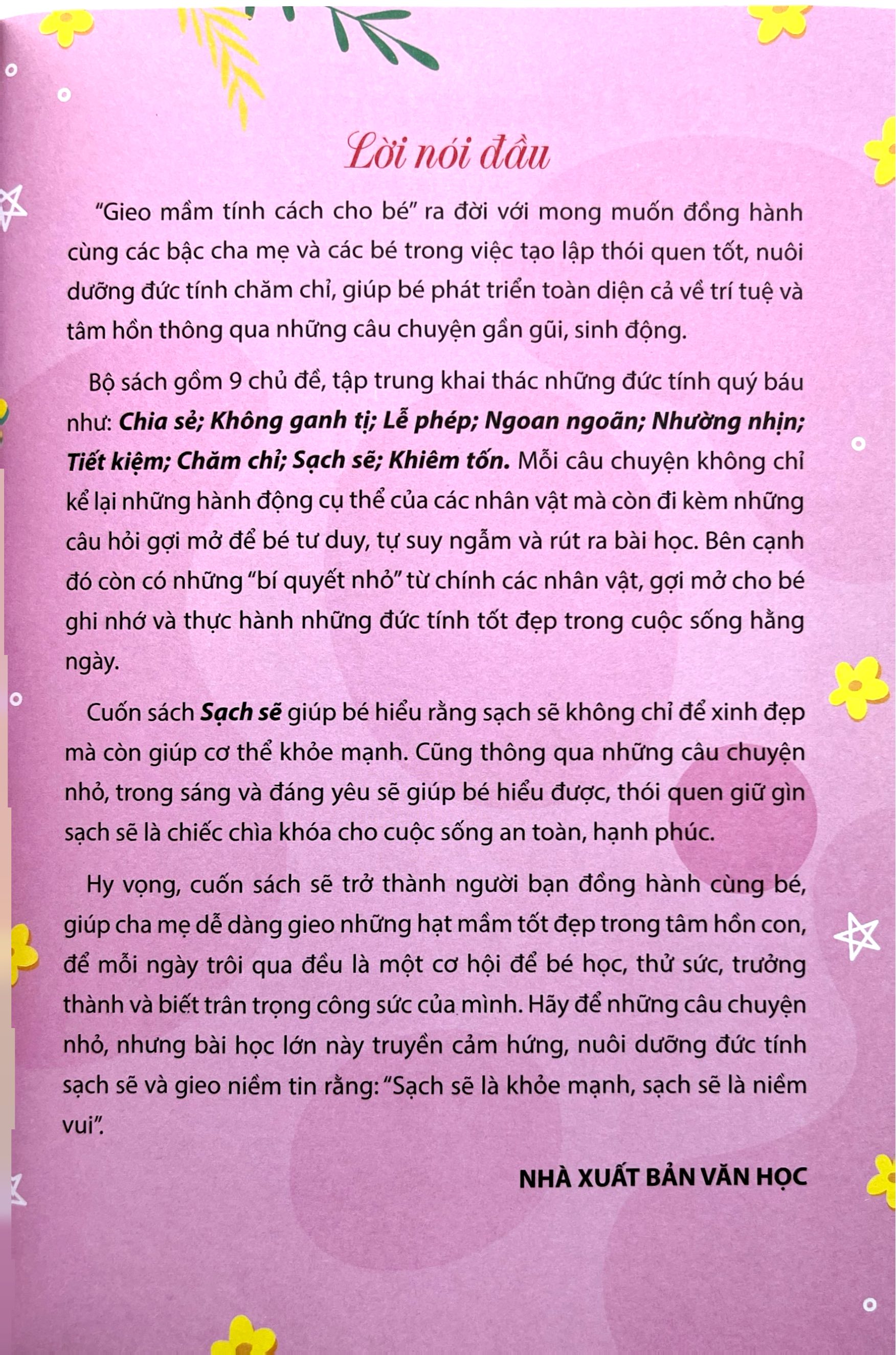 Gieo Mầm Tính Cách Cho Bé - Sạch Sẽ - Ảnh 3