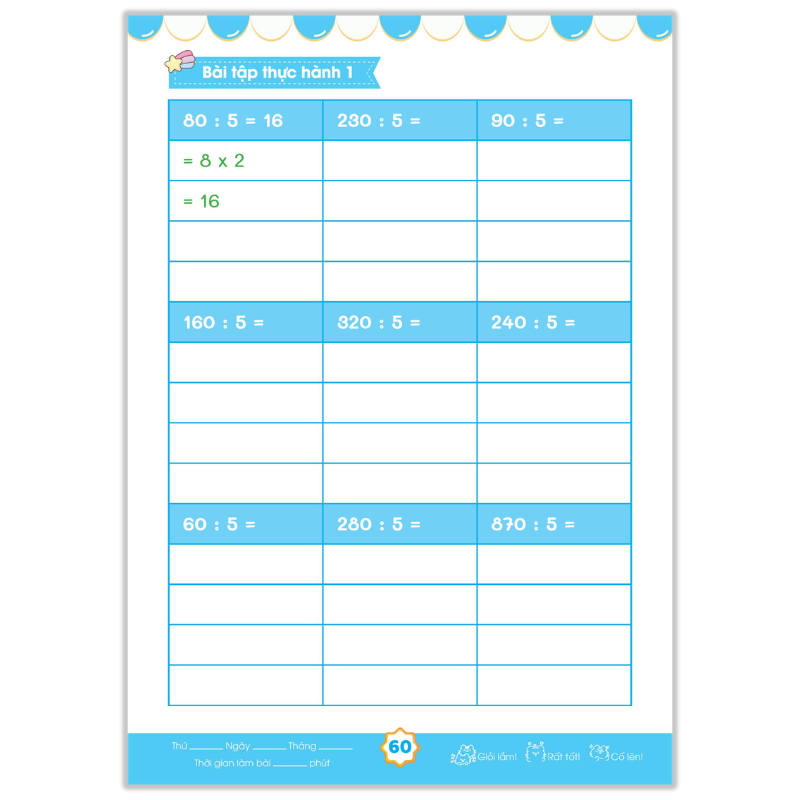 Giỏi Toán Từ Gốc - Thực Hành Phép Chia 1 - Phép Chia Cho Số Có Một Chữ Số - Ảnh 5
