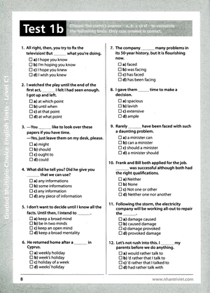 graded multiple - choice english test level c1 (không cd) - Ảnh 8