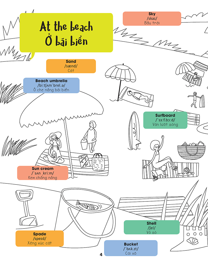 hello english! - xin chào tiếng anh!- tô màu cùng tiếng anh - Ảnh 5
