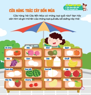 hoàn thiện kỹ năng 3-7 tuổi - bóc dán hình thông minh - rau, củ, quả yummy! - Ảnh 3