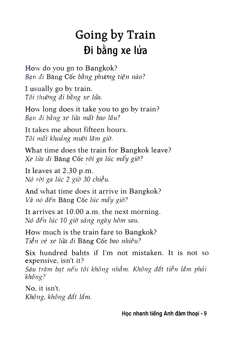 học nhanh tiếng anh đàm thoại - sách bỏ túi - Ảnh 9