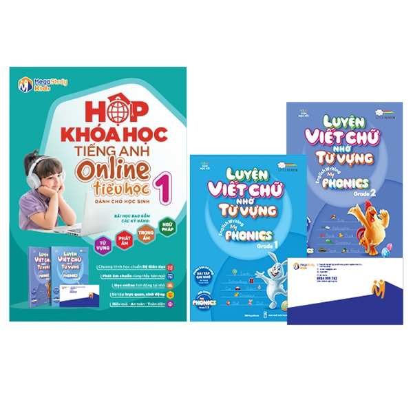 hộp khóa học tiếng anh online tiểu học - lớp 1