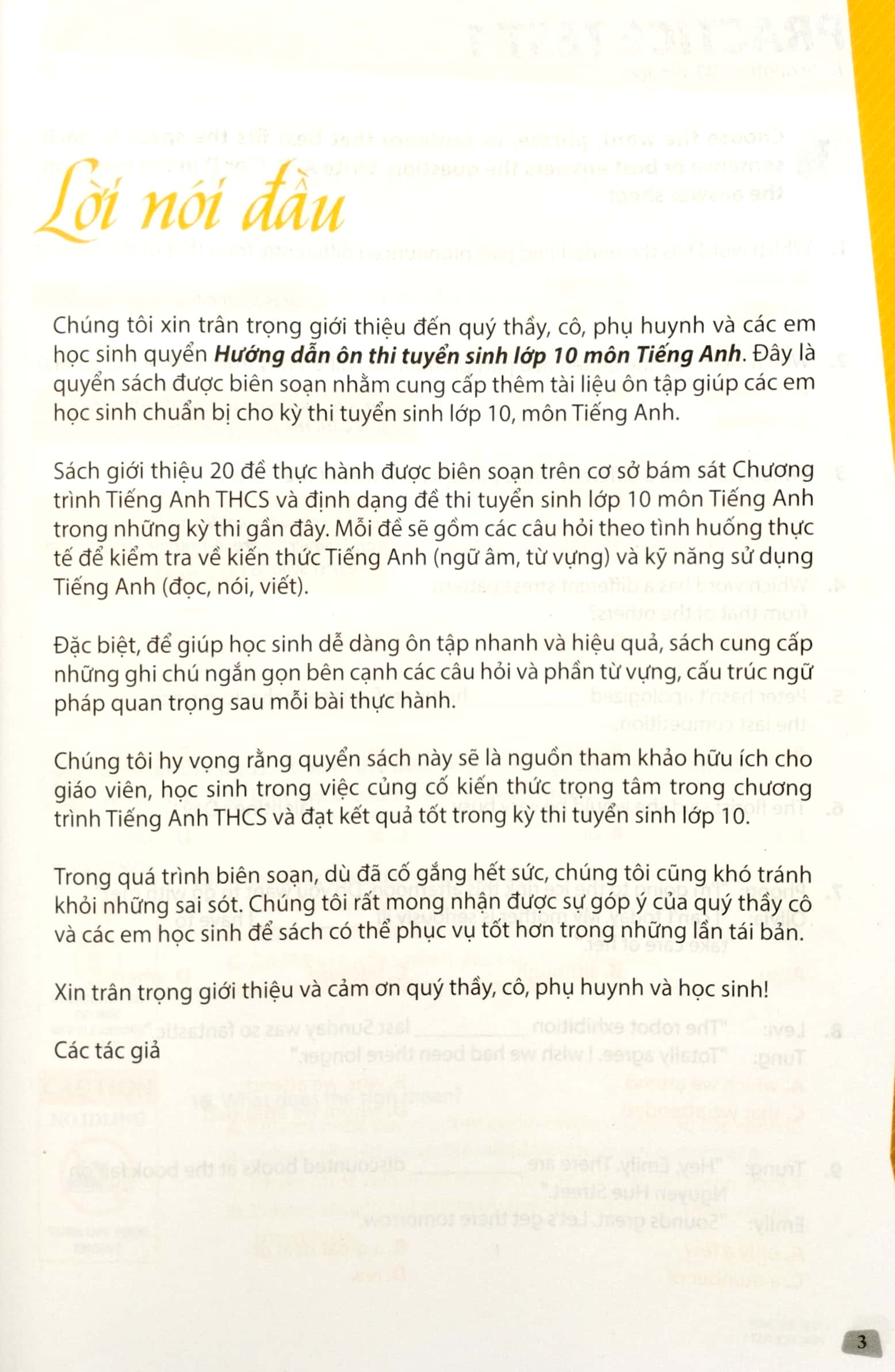 hướng dẫn ôn thi tuyển sinh lớp 10 - môn tiếng anh - Ảnh 4