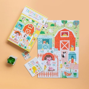 jigsaw & book set - farmyard fun - Ảnh 13