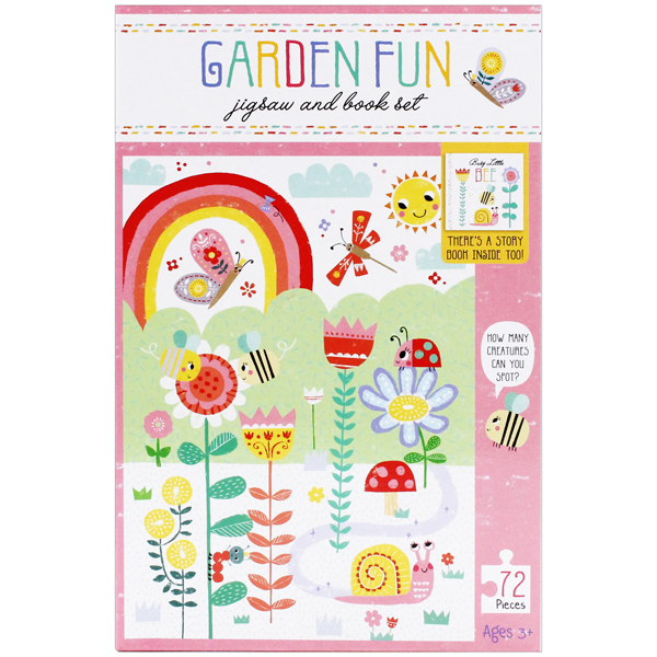 jigsaw & book set - garden fun