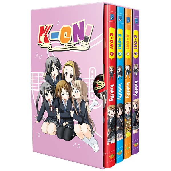 k-on boxset (bộ 4 tập) - tặng kèm 7 card pvc nhân vật