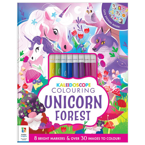 kaleidoscope colouring kit unicorn forest