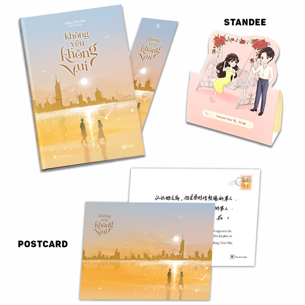 không yêu không vui - bản đặc biệt - tặng kèm bookmark + postcard bồi cứng in 2 mặt có chữ ký in của tác giả + standee giấy