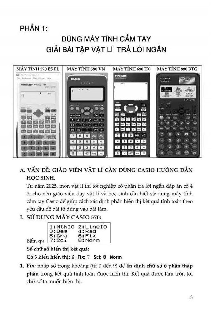 Kĩ Thuật Casio Chinh Phục Kì Thi Môn Vật Lí Tốt Nghiệp Trung Học Phổ Thông - Ảnh 4