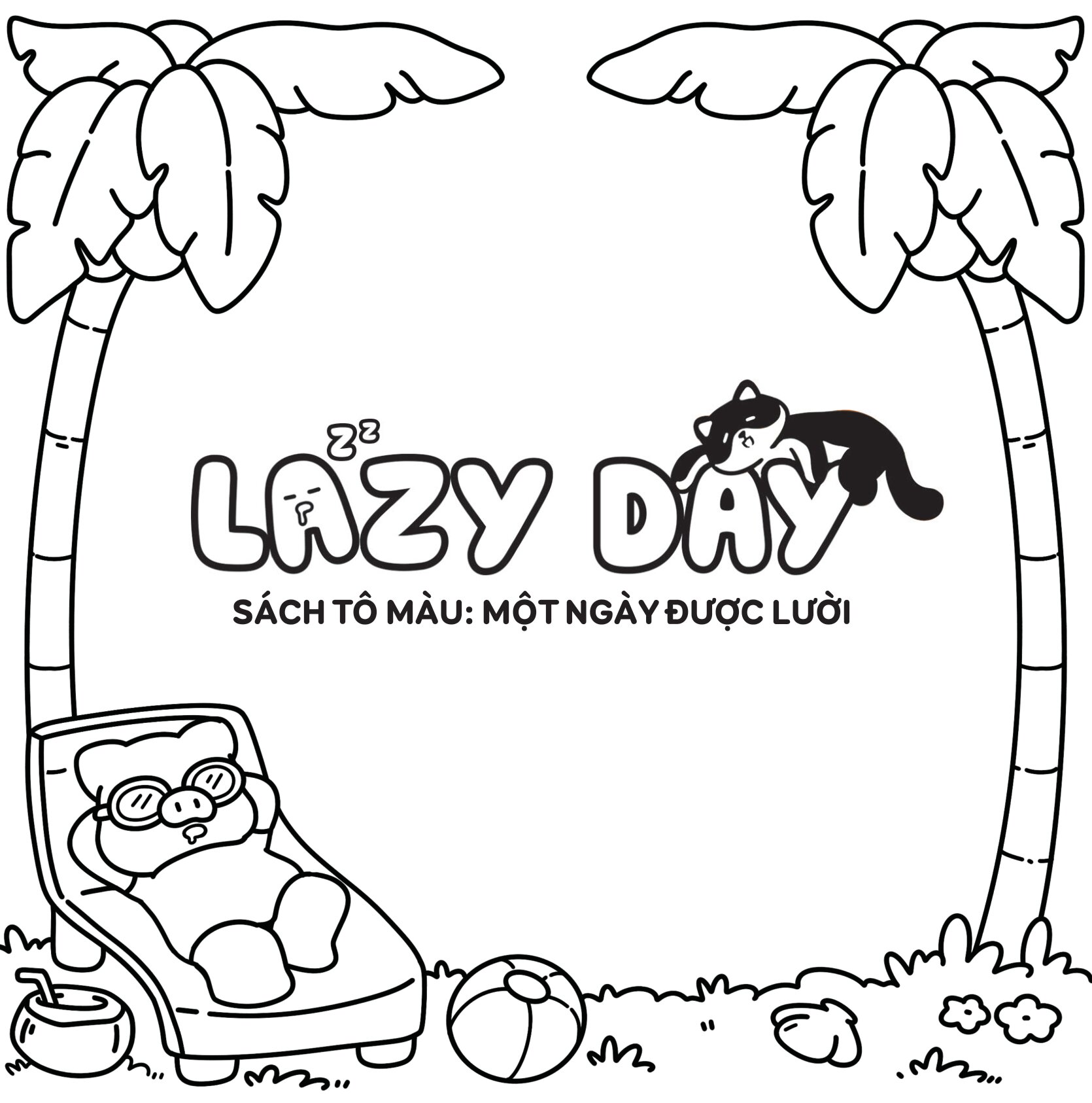Lazy Day - Sách Tô Màu - Một Ngày Được Lười - Ảnh 2
