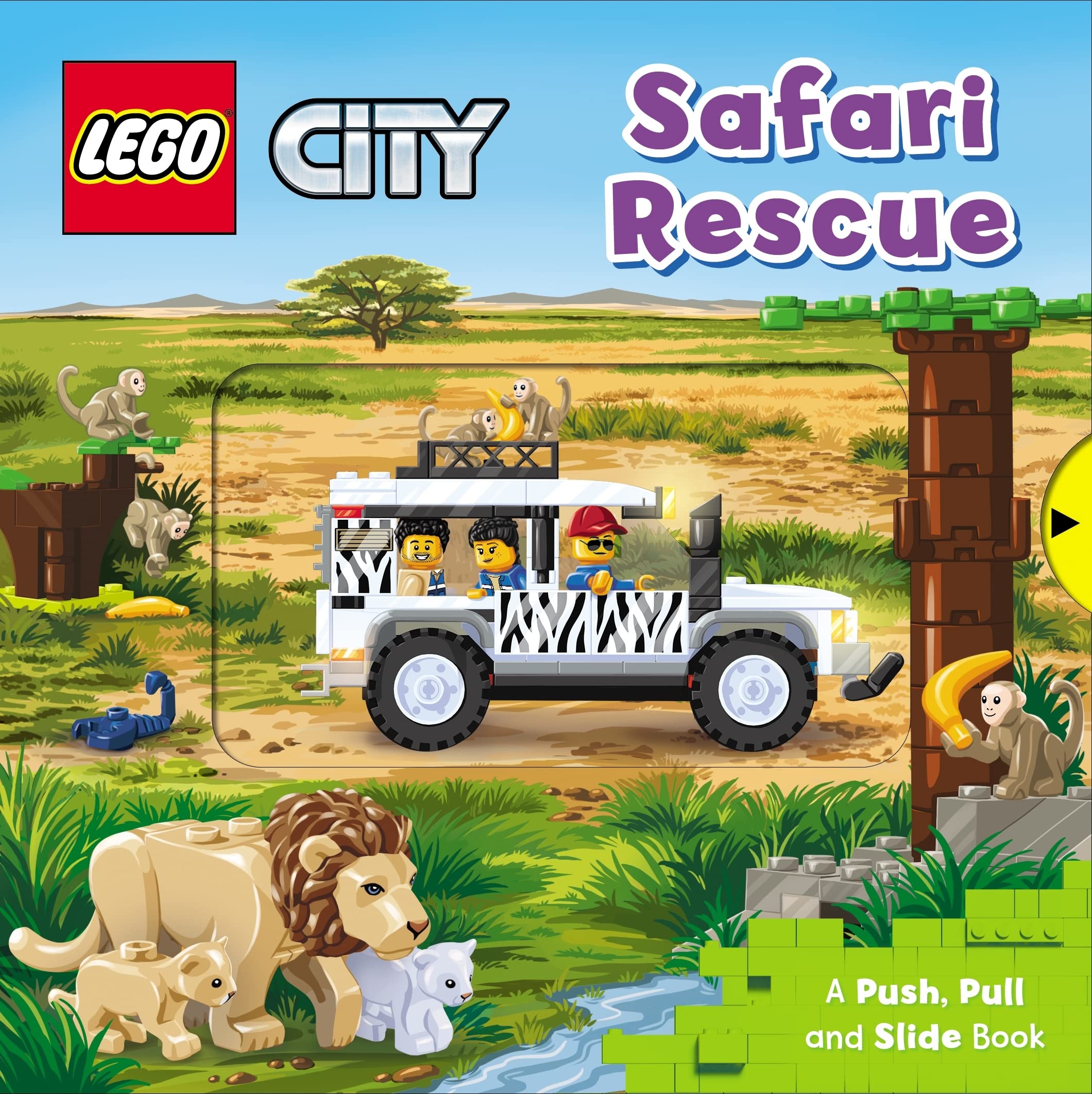 lego® city. safari rescue: a push, pull and slide book - Ảnh 2