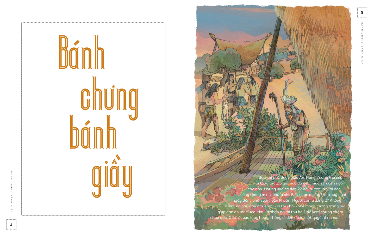 lịch sử việt nam bằng tranh - bánh chưng bánh giầy - bản màu - bìa cứng - Ảnh 3