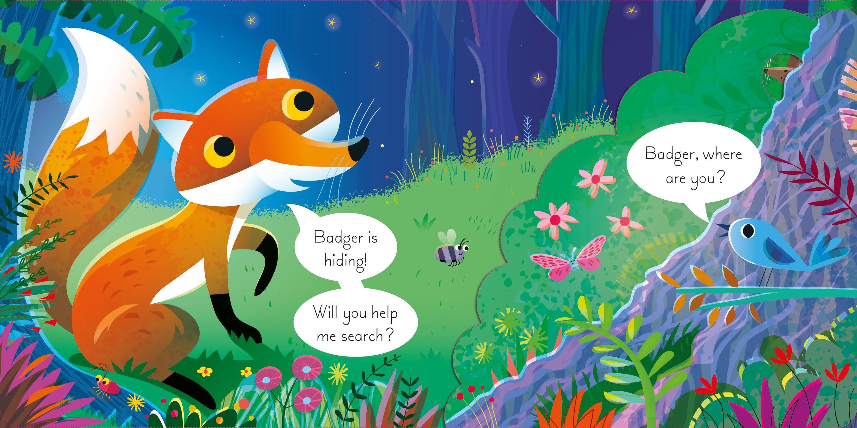lift-the-flap play hide & seek with fox - Ảnh 4