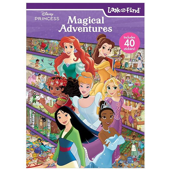 Look And Find Sticker Book Disney Princess Magical Adventures
