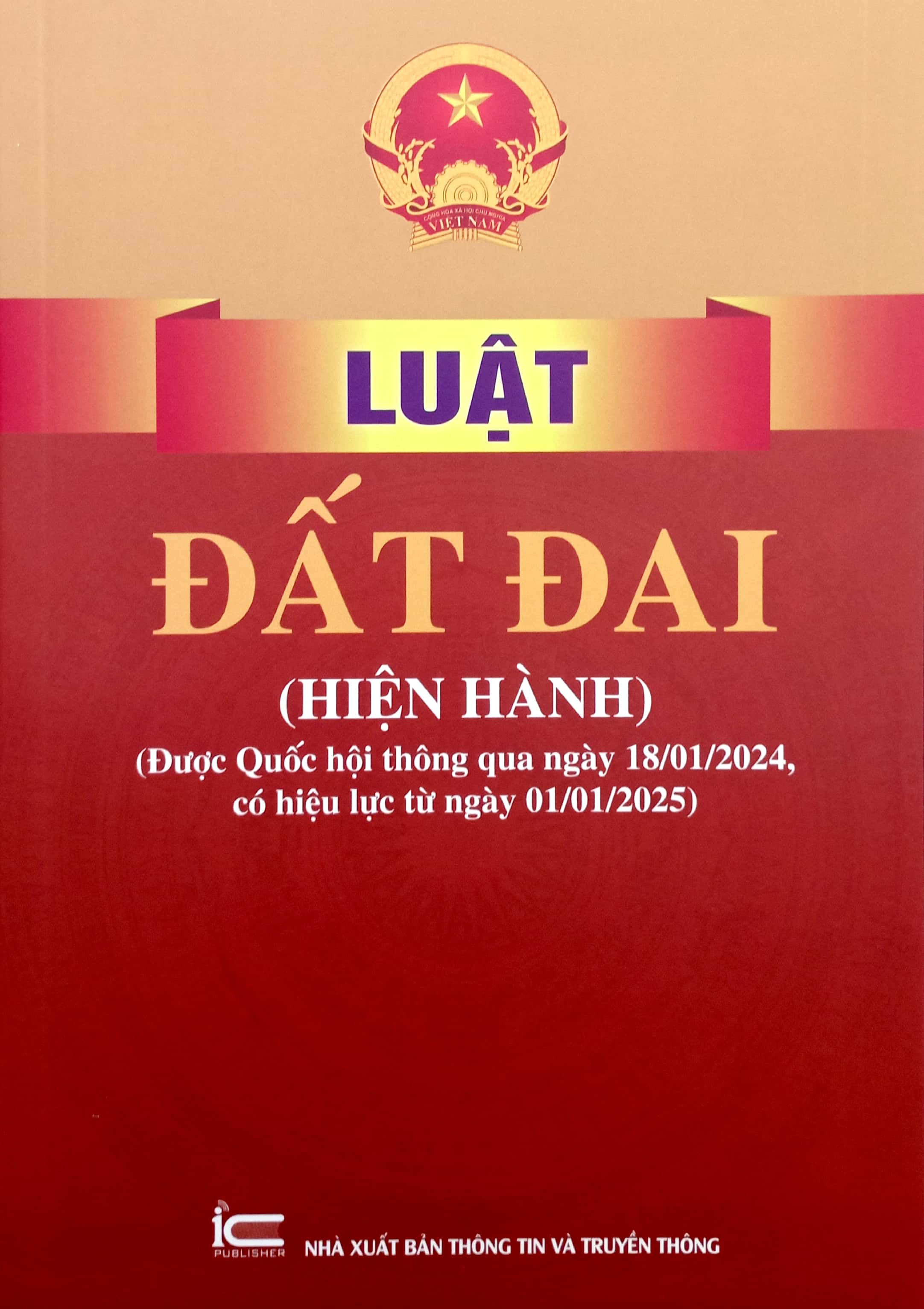 luật đất đai (hiện hành) (được quốc hội thông qua ngày 18/01/2024, có hiệu lực từ ngày 01/08/2024) - Ảnh 2