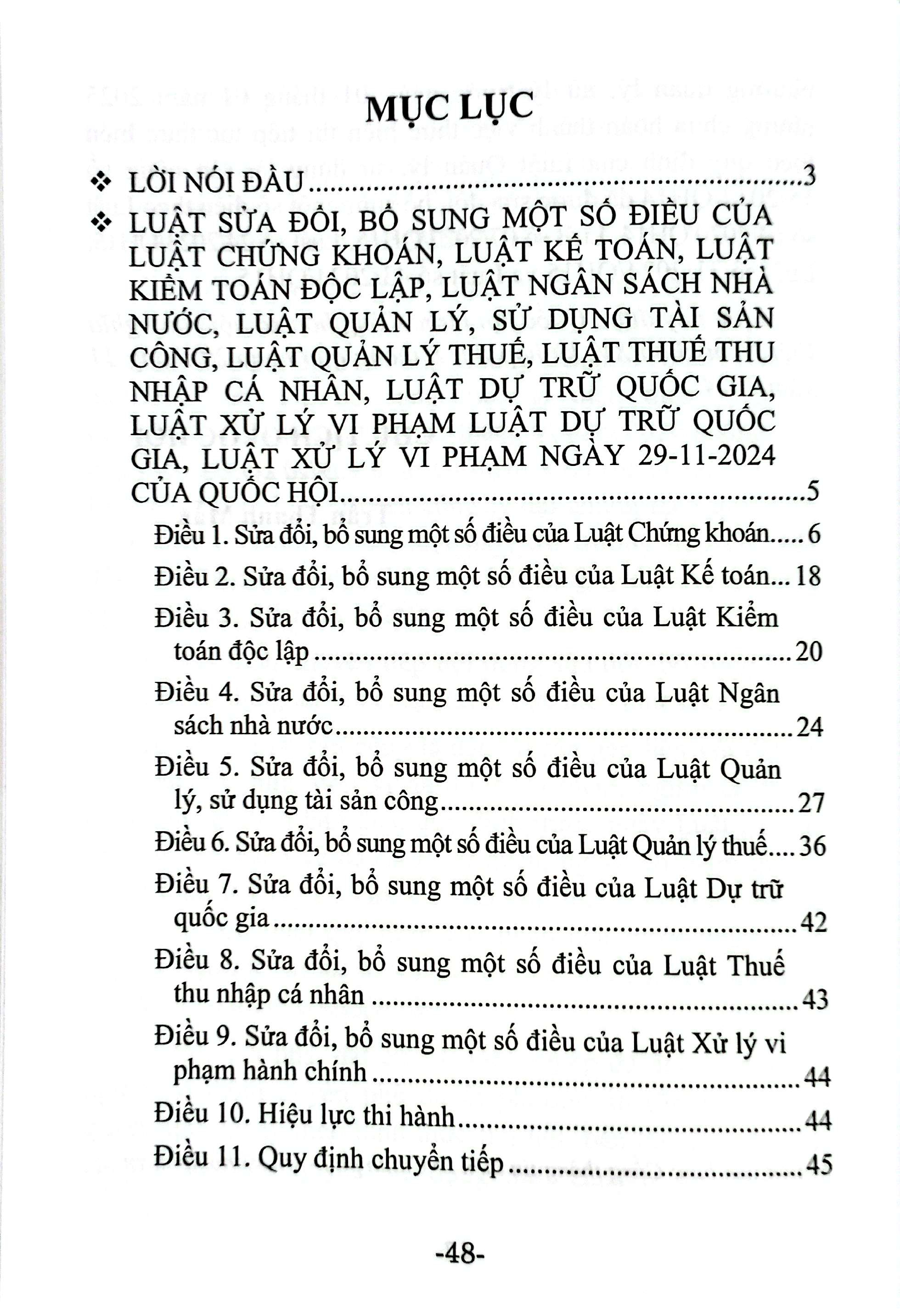 Luat Sua Doi, Bo Sung Mot So Dieu Cua Luat Chung Khoan, Luat Ke Toan, Luat Kiem Toan Doc Lap, Luat Ngan Sach Nha Nuoc, Luat Quan Ly, Su Dung Tai San Cong, Luat Quan Ly Thue, Luat Thue Thu Nhap Ca Nhan, Luat Du Tru Quoc Gia, Luat Xu Ly Vi Pham Hanh Chinh - Ảnh 3