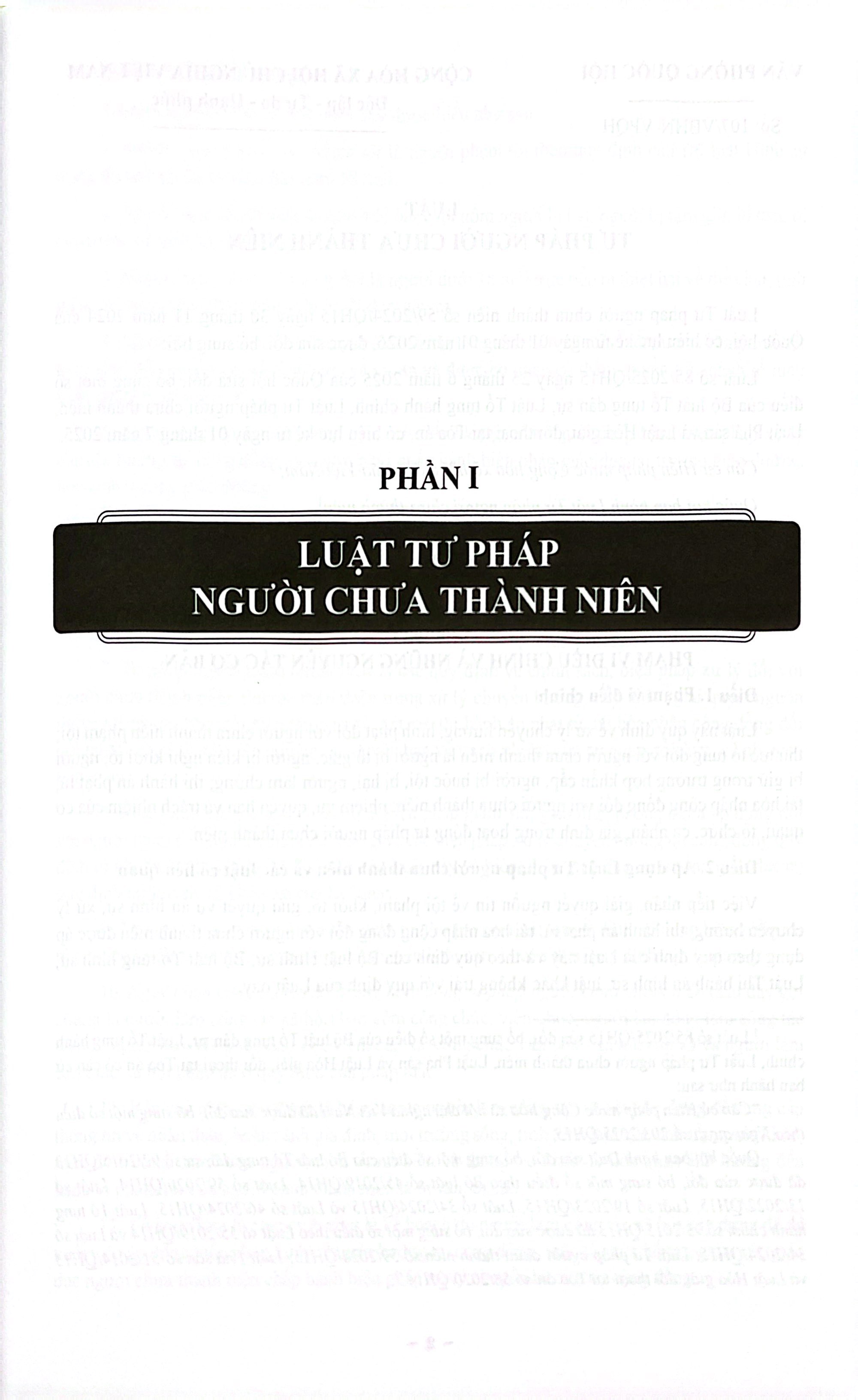 Luật Tư Pháp Người Chưa Thành Niên (Sửa Đổi, Bổ Sung Năm 2025) - Hệ Thống Các Văn Bản Về Thủ Tục Tố Tụng Hình Sự Đối Với Người Chưa Thành Niên - Ảnh 8