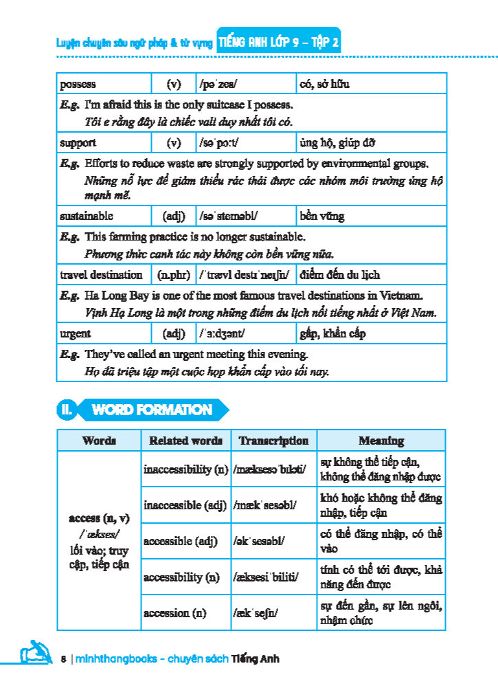 luyện chuyên sâu ngữ pháp và từ vựng tiếng anh lớp 9 - tập 2 (tái bản 2024) - Ảnh 8