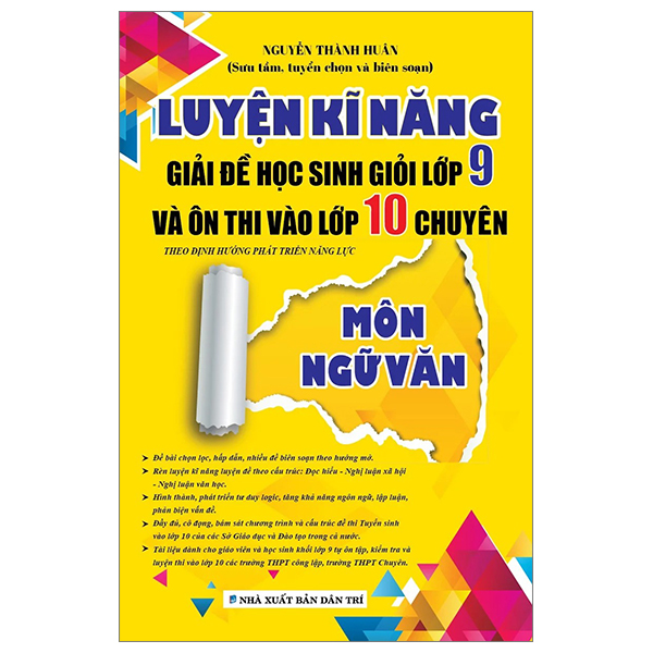 luyện kĩ năng giải đề học sinh giỏi lớp 9 và ôn thi vào lớp 10 chuyên - môn ngữ văn