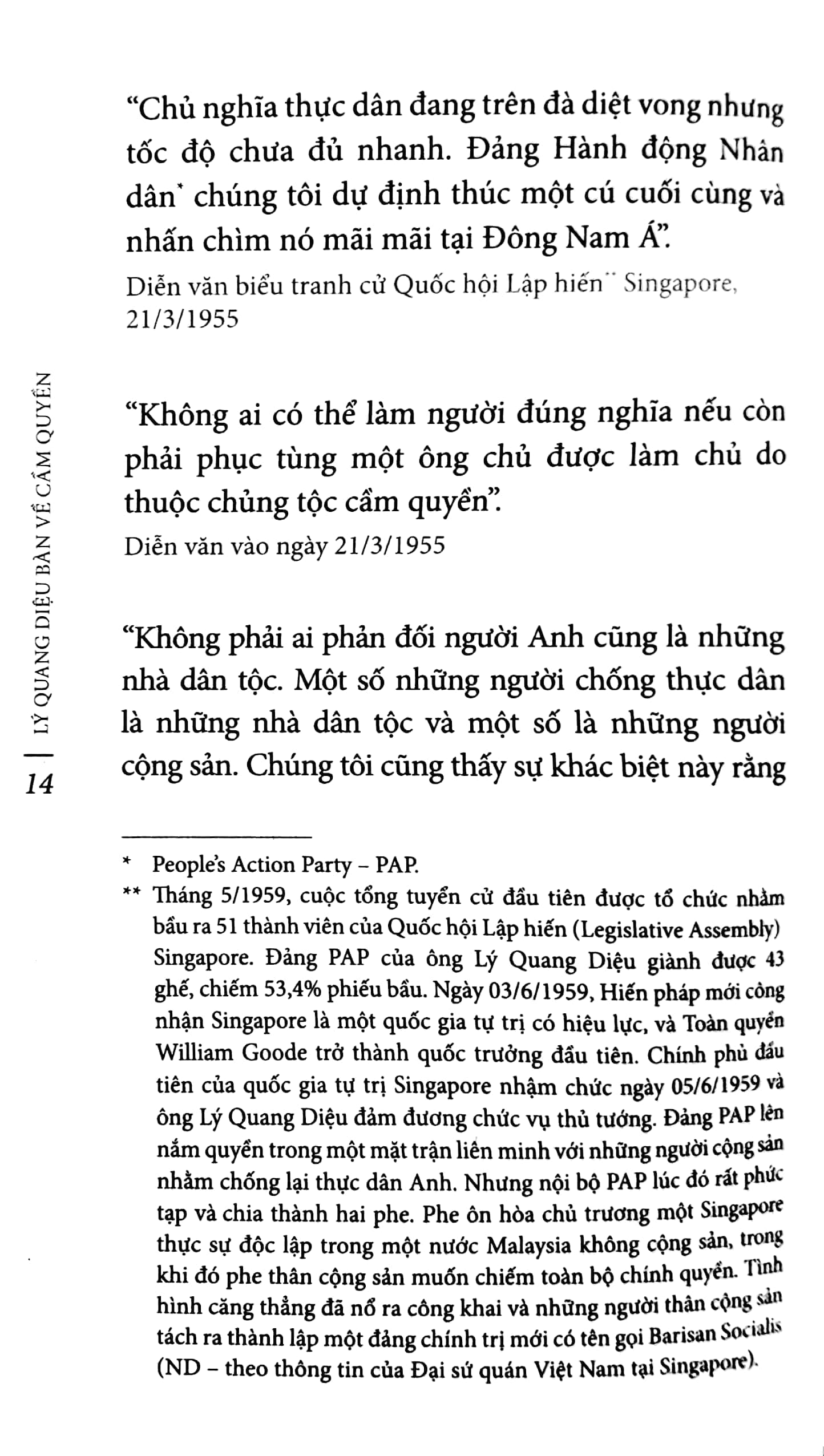 Lý Quang Diệu Bàn Về Cầm Quyền - Ảnh 3