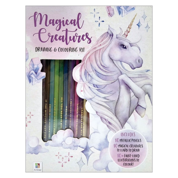 magical creatures drawing & colouring kit - Ảnh 2