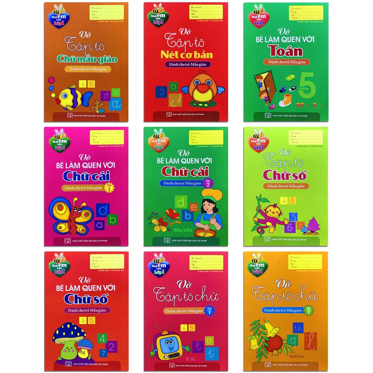 mai em vào lớp 1 - dành cho trẻ 4-5 tuổi ( túi 9 cuốn) (tái bản 2019) - Ảnh 3