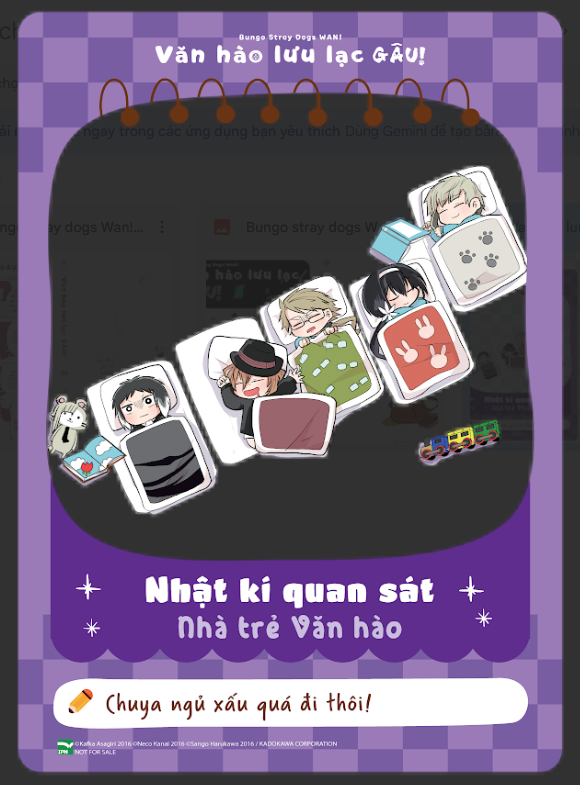 Bộ [Manga] Văn Hào Lưu Lạc - Gâu! - Tập 1 - Bản Đặc Biệt - Tặng Kèm Diary Card - Ảnh 3
