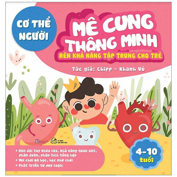 mê cung thông minh - rèn khả năng tập trung cho trẻ - cơ thể người (từ 4-10 tuổi)