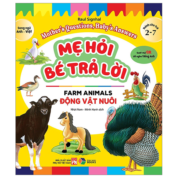 mẹ hỏi bé trả lời - song ngữ anh-việt - farm animals - động vật nuôi (dành cho trẻ từ 2-7 tuổi)