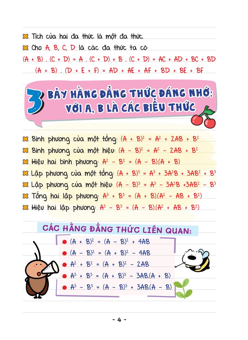 Mini Note - Công Thức Học Nhanh Toán 8 - Ảnh 5