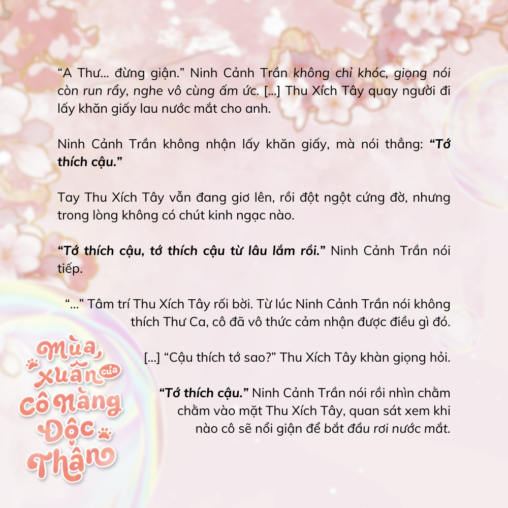 Mùa Xuân Của Cô Nàng Độc Thân - Bản Đặc Biệt - Tặng Kèm 1 Bookmark Bồi Cứng Có Chữ Ký Tác Giả + 2 Thẻ Học Sinh Bồi Cứng Art Độc Quyền + Dây Móc Điện Thoại - Ảnh 10