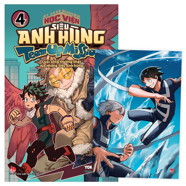 my hero academia - học viện siêu anh hùng - team up mission tập 4 - cuộc sống thường nhật của những siêu anh hùng - tặng kèm postcard