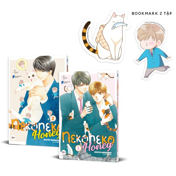 neko neko honey (bộ 2 tập) - tặng kèm 2 bookmark bế hình nhân vật